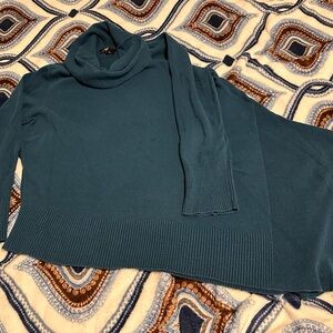 Teal asymmetrical sweater